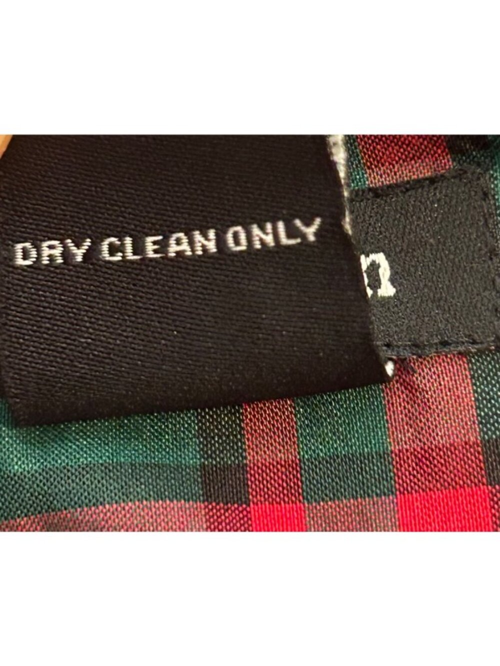 J. Peterman Green Red Pleated Skirt Sz 2 Preppy Clueless-Style Dark-Academia - Picture 5 of 7